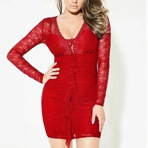 NWT GUESS TAILA NETTED LACE MINI  DRESS S